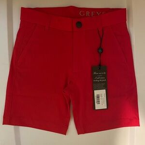 Greyson Bold Red Flat Front Boys Shorts Size 4